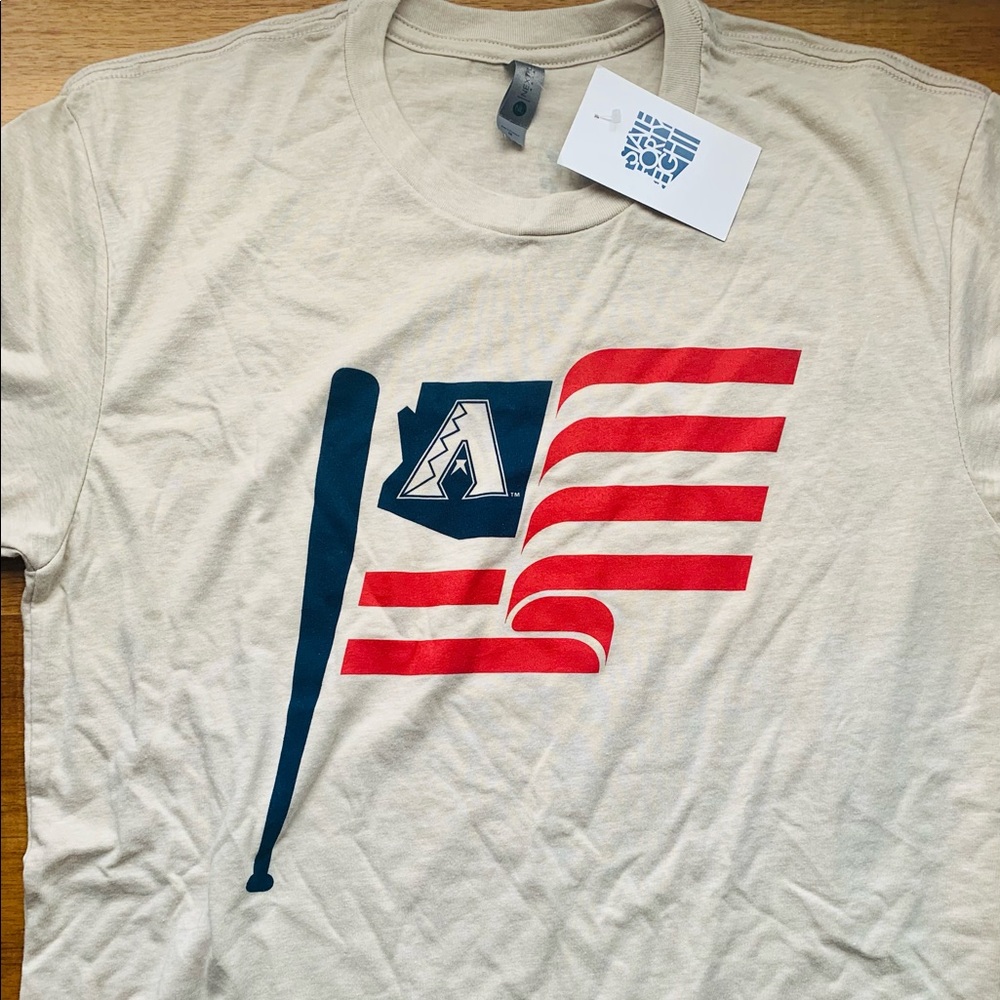 American Flag, baseball shirt - Tags on - M
